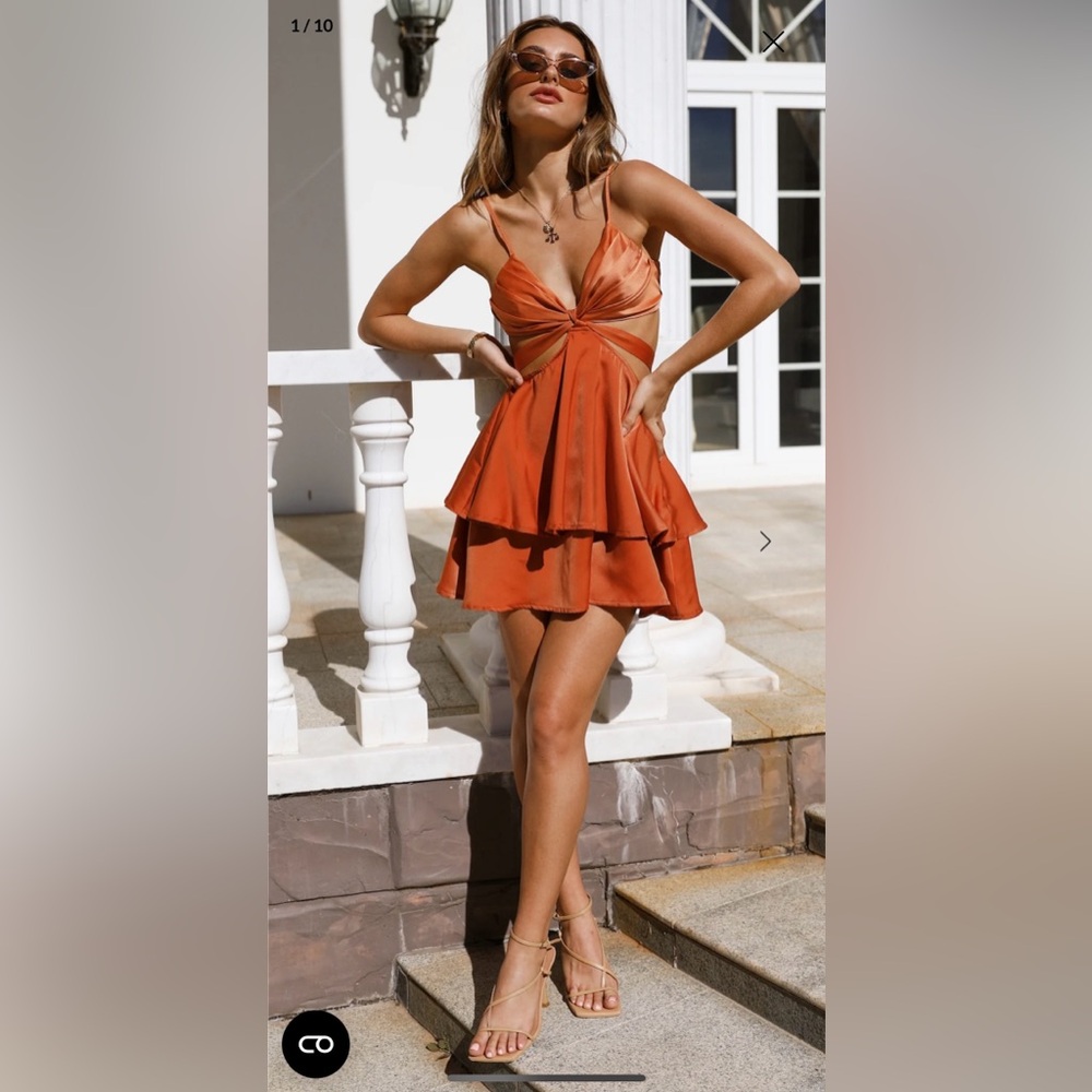 Hello Molly DISH YOUR SECRETS ROMPER ORANGE